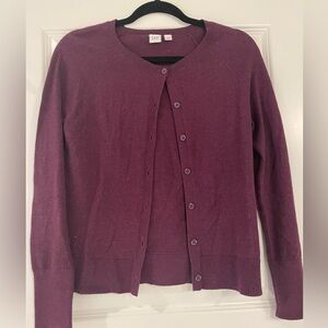 Gap Women's Purple Cardigan Sweater, XS petite